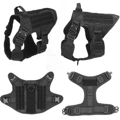 Full K9 Tactical Set - Collar - Lead - Harness - Molle Pouches.