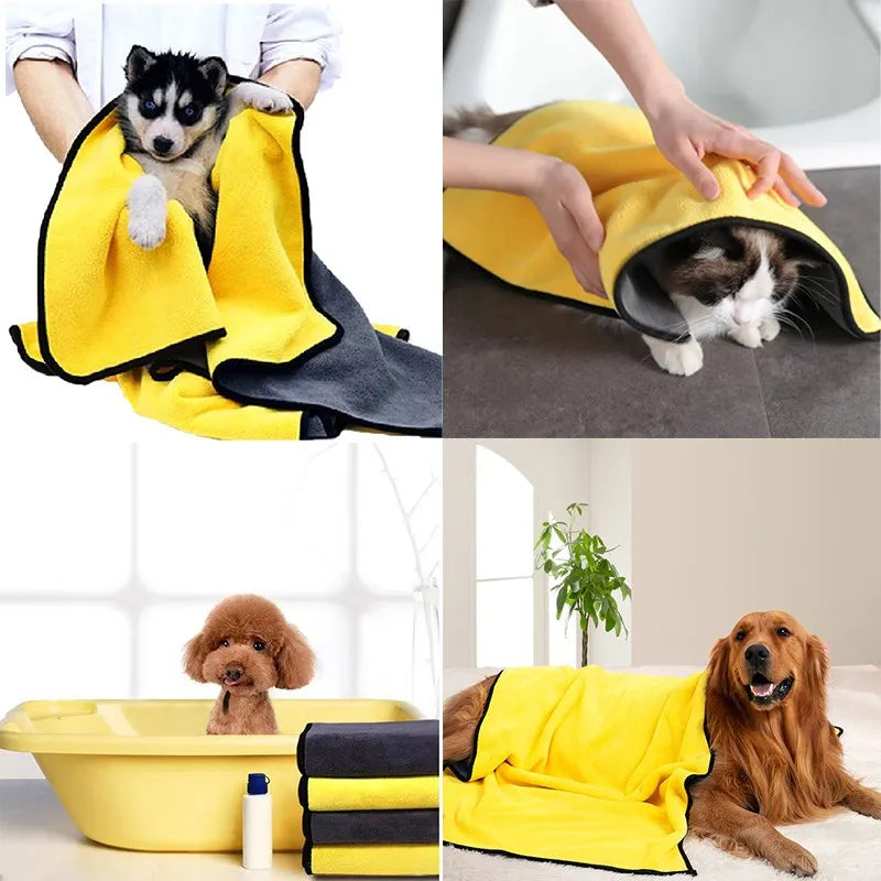 Quick Drying Dog And Cat Towels Soft Fiber.