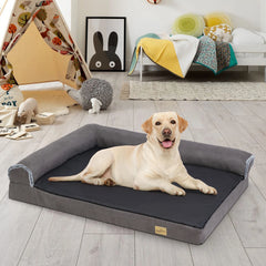 Extra Large Orthopedic Bolster Dog Bed with Memory Foam