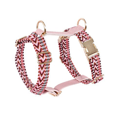 Luxury Leather Dog Harness, Collar Leash Set,.