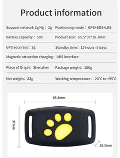 2024 Dogs Cats GPS Tracking Pet GPS Tracker Collar.