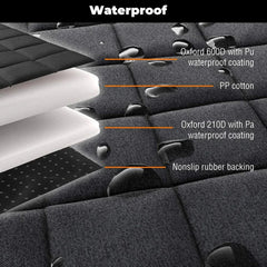 Waterproof Dog Car Seat Cover Travel Bed - Keep Your Car Clean and Your Dog Comfortable.