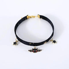 Velvet Bronzing Star Adjustable Cat Collar - Necklace.