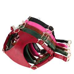 Beautifully Luxurious Soft Genuine Leather Dog Harness & Leash Sets.