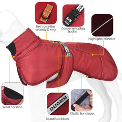 Stylish with Our Windproof Winter Dog Coat.