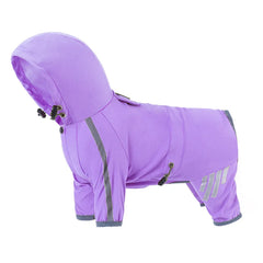 Waterproof Dog Raincoat - Reflective Whole Body Cover for Dogs.