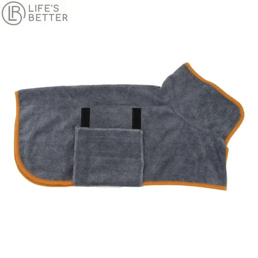 Ultra-Absorbent Dog Dry Bathrobe Towel.