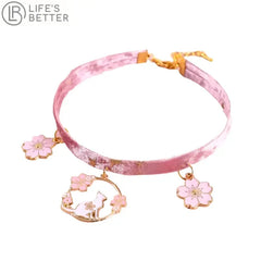 Velvet Bronzing Star Adjustable Cat Collar - Necklace.