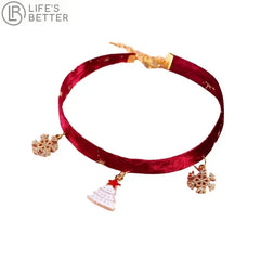 Velvet Bronzing Star Adjustable Cat Collar - Necklace.