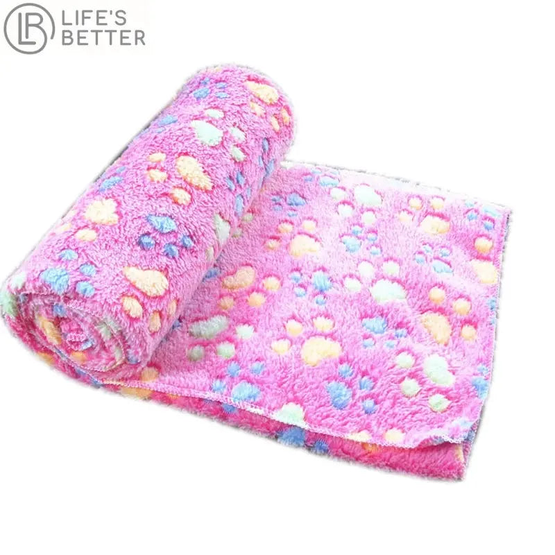 Warm Fleece Pet Blanket for Dog or Cat.