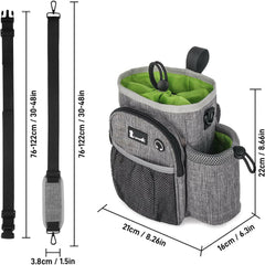 XL Dog Walking Bag with Water Bottle Holder, Waterproof Dog Treat Pouch.