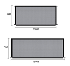 Black Retractable Pet Safety Gate.